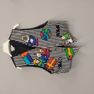 80s Silkscapes vintage vest sz large